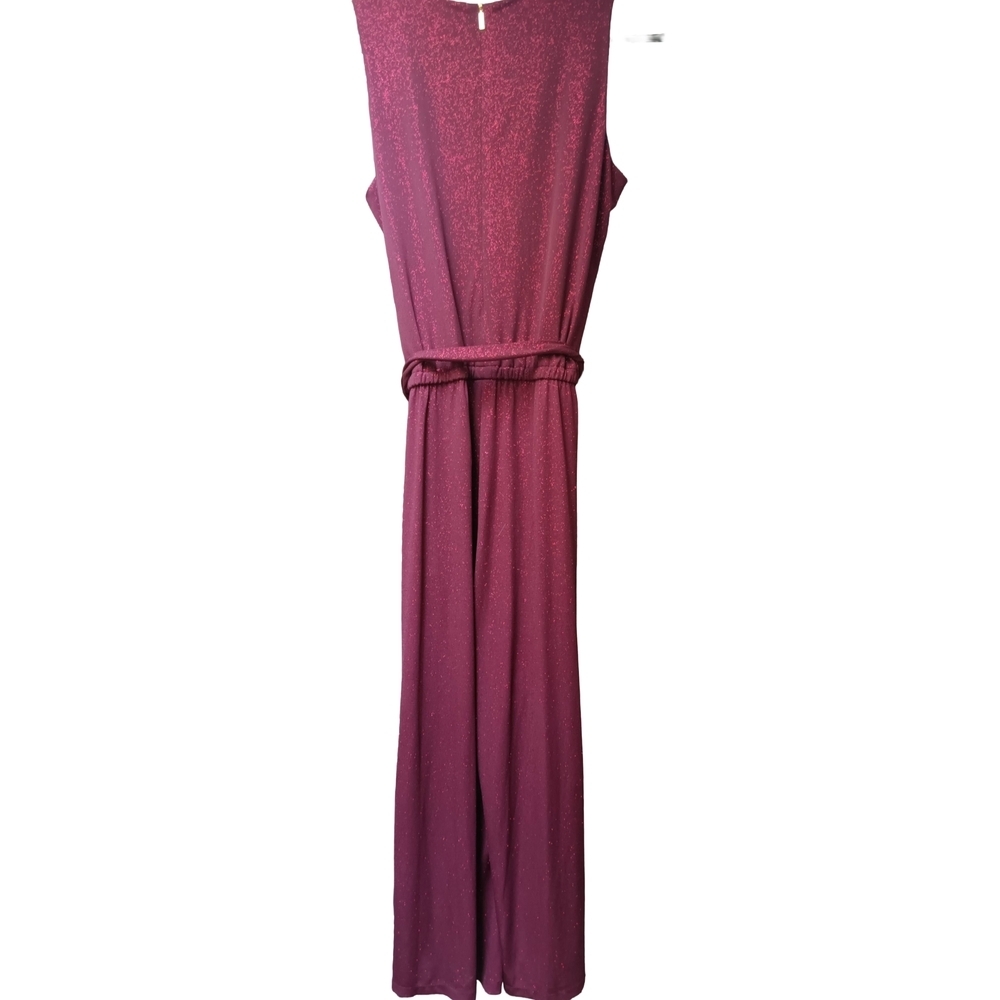 Michael Kors Sleeveless Jumpsuit in Burgundy Sz L - Picture 9 of 10